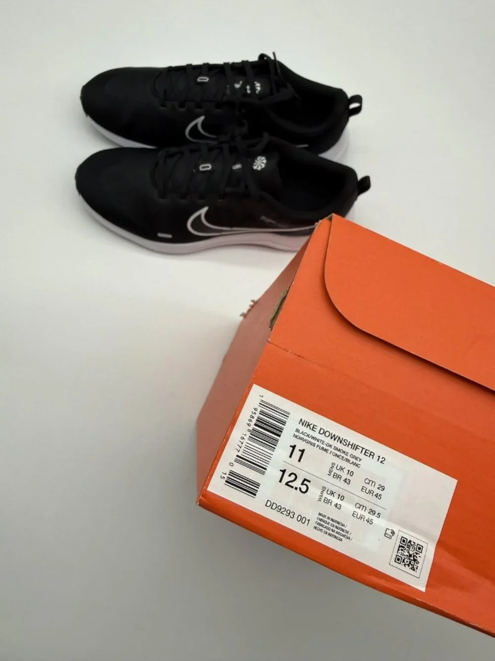 New Nike Downshifter 12 Running Shoes Men's Size 11 Black White DD9293 001